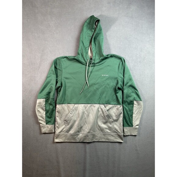 Simms Other - Simms Hoodie Mens Medium Sweatshirt Performance Fishing Pullover Pocket Green